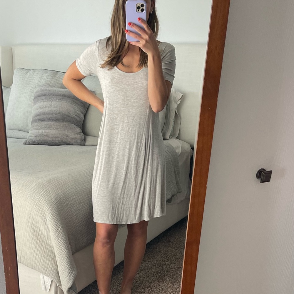 One Love Gray Flowy Dress - Small